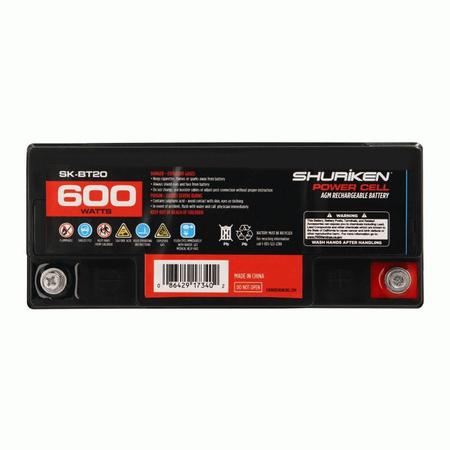 Metra Electronics 600W 20AMP HOURS COMPACT SIZE AGM 12V BATTERY SK-BT20